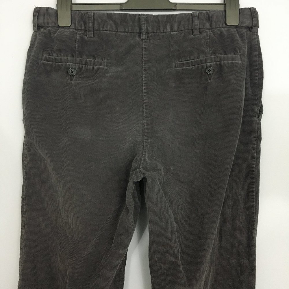 Haggar Mens 36 x 32 Charcoal Gray 100% Cotton Flat Front Straight Leg Pants - Picture 7 of 9